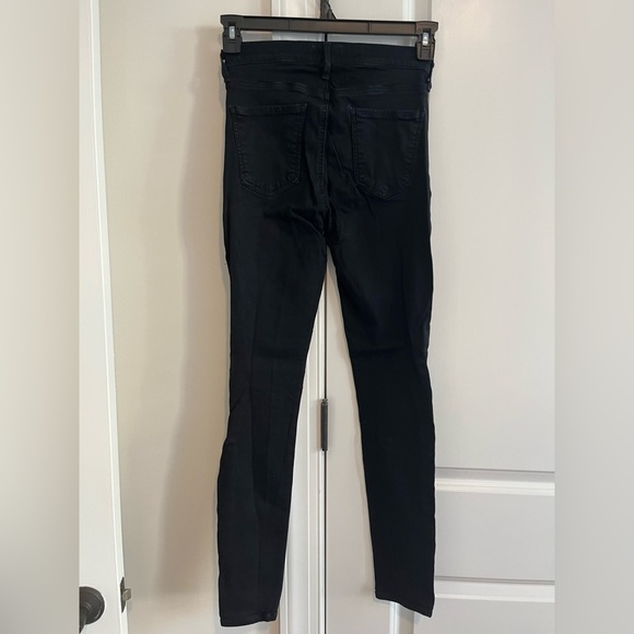 Agolde Sophie high rise skinny jeans in black - Picture 3 of 5